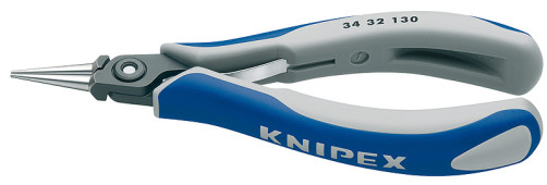 Gripping pliers precision. for electronics, sharp round smooth sponges, L-130 mm, 2-K handles