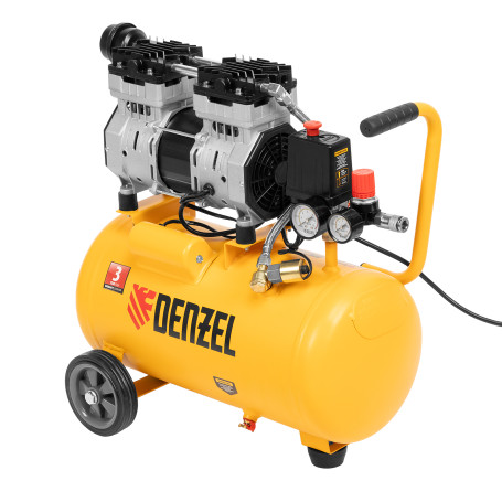 DLS950/24 oil-free low noise compressor 950 W, 165 l/min, receiver 24 L Denzel