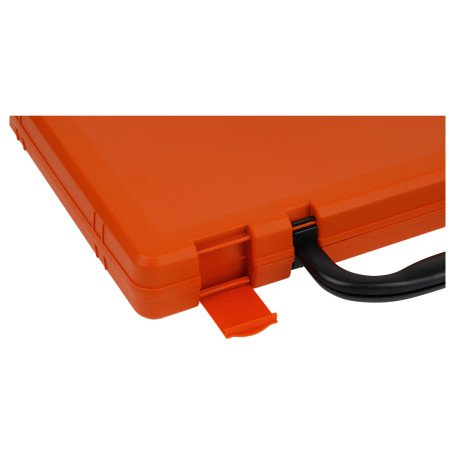 Briefcase 1 compartment STAMM, A4, 275*365*50mm, snap-on, orange