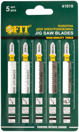 Набор полотен для электролобзика 5 шт. (T111C; T144D; T101B; T101BR; T101AO)