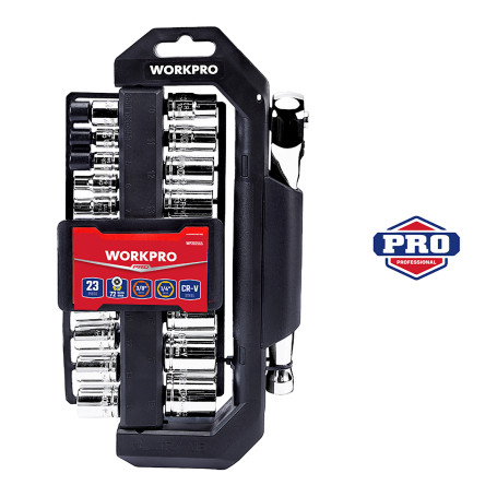 1/4"+3/8" Ratchet Tool Set 23pcs WP202555 WORKPRO