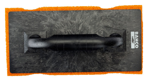 Гладилка штукатурная из мягкой резины с противоударной ручкой из полистирола 215 x 135 мм