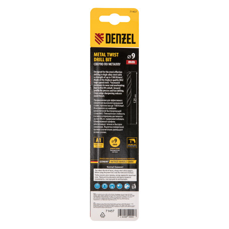 Metal drill bit, 9 mm, HSS Co-8%// Denzel