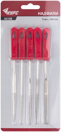 Надфили алмазные, 5 шт., 3x160/50 мм ( узкие )