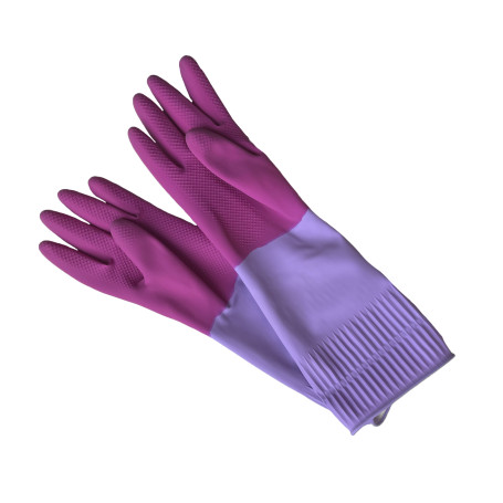 Перчатки резиновые с удлинённой манжетой ароматизированные Рози YORK (M) NEW