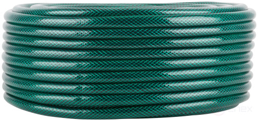 Шланг поливочный трехслойный армированный, зеленый 1/2" х 1,8 мм х 50 м