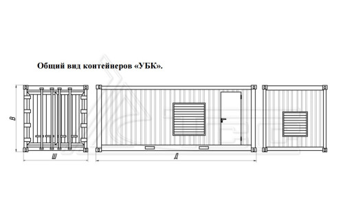 Container North UBK-6B basic configuration (based on a marine container)