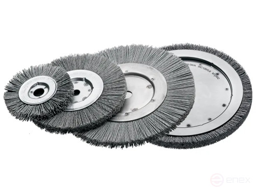 Cylindrical corrugated brush, D178 mm, width 16 mm, nylon abrasive SIC K 180/1,00 mm