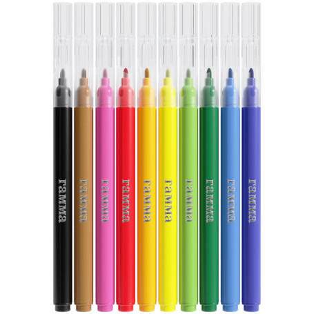 Markers Gamma "Classic", 10 colors, washable, cardboard. packaging, European weight