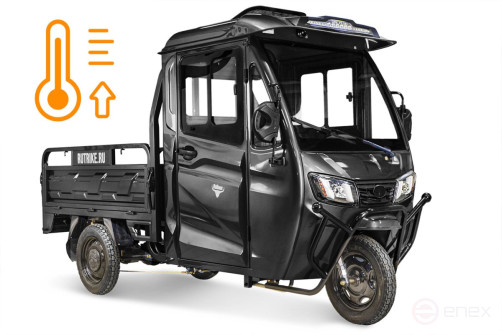 Cargo electric tricycle Rutrike CARGO Cabin heating 1500 60V1000W, black