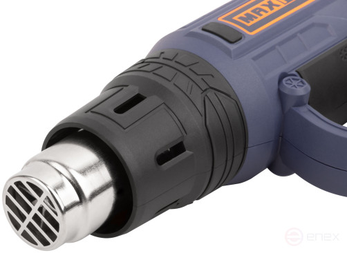 MAX-PRO Technical hair dryer 2000 W; 60/350/600°C; 500 l/min; 0.76 kg; rubber cable; rubber inserts; box.