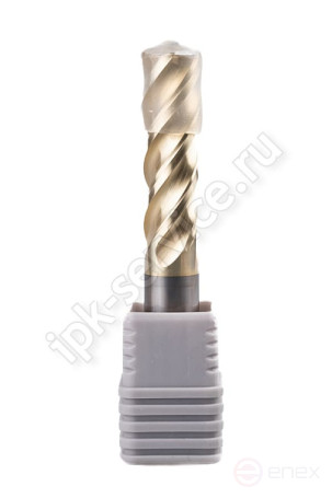 End milling cutter c/x tv.sp. f18 L=100 Z4 ZrN on stainless steel and titanium