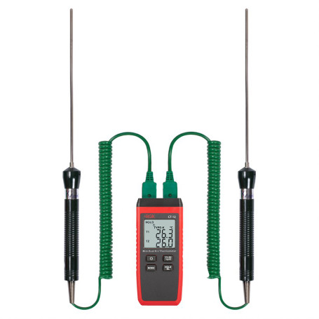 RGK CT-12 thermometer with 2 immersion temperature probes TR-10W with verification