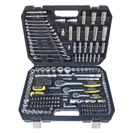 Набор инструмента ER-80216: 1/2"&1/4"&3/8"DR 6-гранный 216 предметов ЭВРИКА /1/2