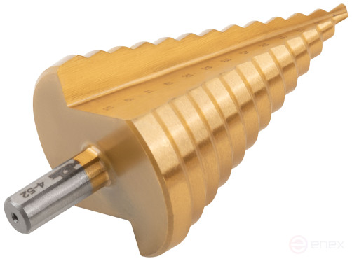 HSS step drill for metal, 13 steps, 4-52 mm
