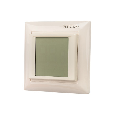 Temperature controller touch programmable REXANT RX-421H, beige, compatible with Legrand Valena series