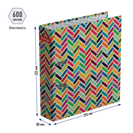 Berlingo "Geometry" logger folder, 80 mm, laminated, with a pattern