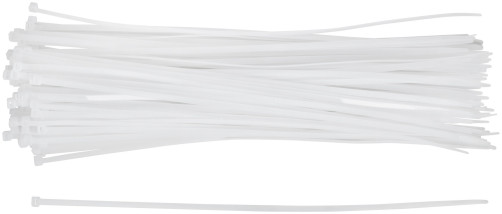 Хомуты нейлоновые для проводов, белые 100 шт., 4,8х400 мм