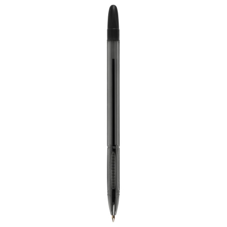 Ручка шариковая СТАММ "555" черная, 0,7мм, тонированный корпус