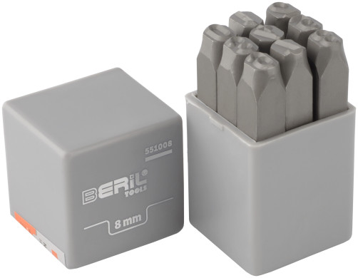 Набор клейм цифровых 8мм (стальные) BERIL