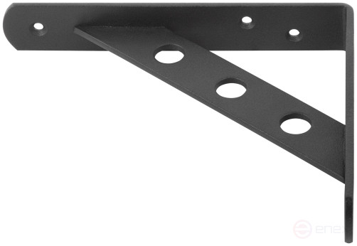 Уголок-кронштейн усиленный черный 150х125 мм