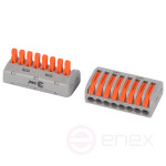 ERA terminal NO-225-424 universal 222-418 with levers 8-wire 0.08-2.5/4 mm2 pack of 2 pieces