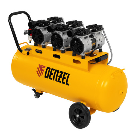 Oil-free compressor, low noise DLS 1800/100,1800 W, 3x600, 100 L, 345 l/min// Denzel