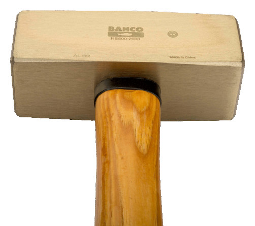 IB Sledgehammer of German type (aluminum/bronze), wooden handle, 4000 g