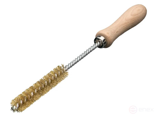 IBM brush brush with handle, 300*100 mm, diameter 20 mm, brass corrugated wire MES 0.20 mm