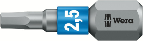 840/1 BTZ Hex-Plus бита биторсионная под внутренний шестигранник, вязкая твёрдость, хвостовик 1/4" C 6.3, 2.5 x 25 мм