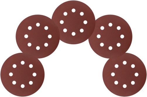 Круги шлифовальные с отверстиями (липучка), алюминий-оксидные, 125 мм, 5 шт. Р 400