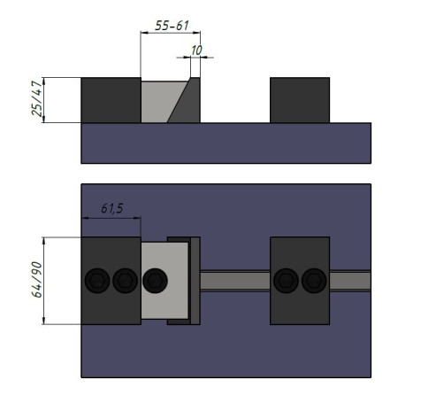 Double-sided clamping unit 2-M16-6425