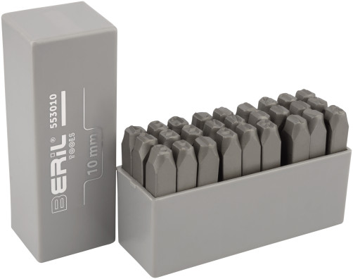 Набор клейм буквенных латиница 10мм (стальные) BERIL