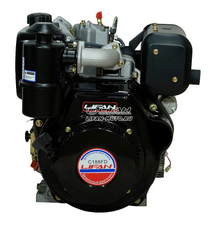 Двигатель Lifan Diesel 188FD, шлицевой вал 25мм, катушка 6 Ампер