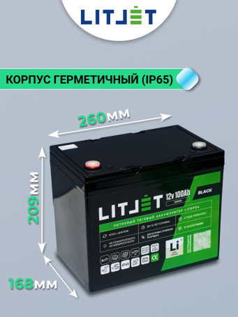 LiFePO4 Traction Battery 12V 100Ah 1280Wh for UPS