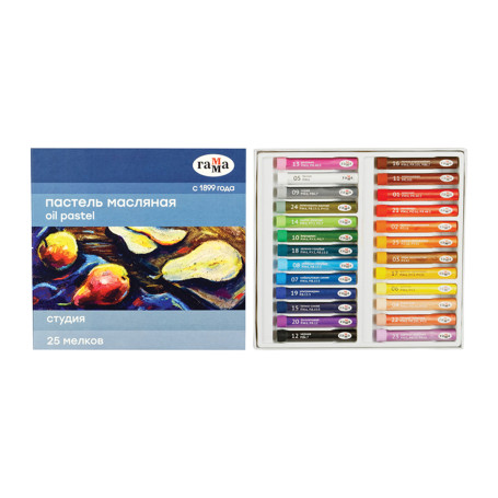 Pastel oil Scale "Studio", 25 colors, cardboard. packaging