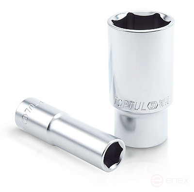 Long 6-sided end head 1/2" 25 mm TOPTUL