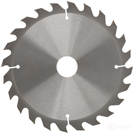 Circular saw blade for wood 190 x 30 x 24T + 2 rings: 30/20 and 20/16 mm