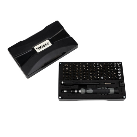 A set of screwdrivers for precision work KRANZ RA-05, 106 items