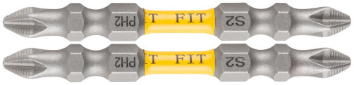 Forged bits, S2 steel, double-sided 65 mm PH2/PH2, Profi 2 pcs., blister