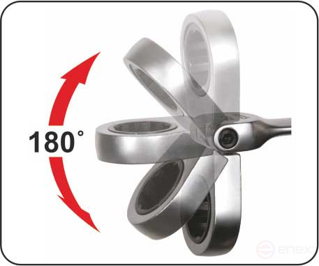 Combination ratchet hinge wrench 8*8 (Avtodor) 30208