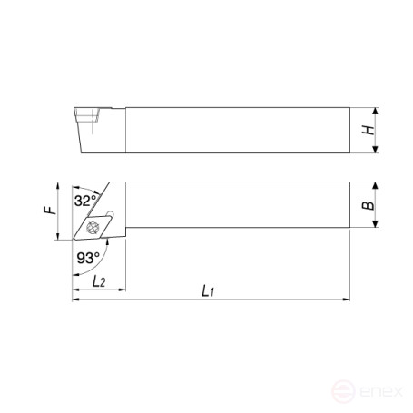 Turning holder SDJCL1616H11 for external turning left