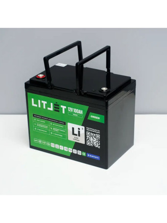 LiFePO4 Traction Battery 12V 100Ah 1280Wh with Bluetooth UPS