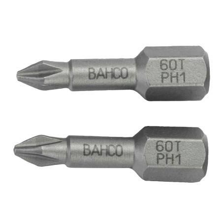 Phillips screw bits, 25 mm 60T/PH1