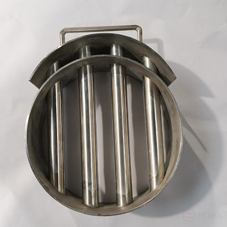 Магнитная решетка ПРОФ-МАГНИТ круглая с системой очистки, 200х80 мм, 4 стержня