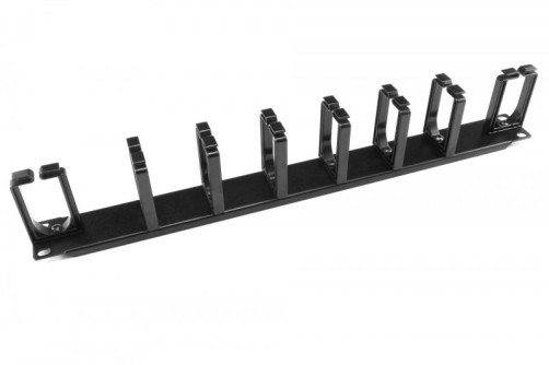 CM-1U-V6H2-PL Cable organizer with plastic rings (6 vertical and 2 horizontal), 19", 1U