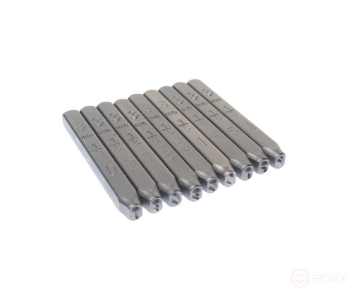 The stamps are digital 3mm (HRC 60+-2 deg. DIN 1451) JTC