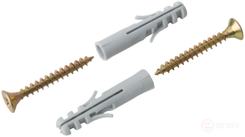 Mounting for baseboards. Set: dowel with 8x40/5x40 screw (packing 7 pcs)