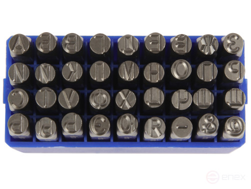 The stamps are letter Cyrillic letters of 6mm (HRC 60+-2 degrees. DIN 1451) JTC