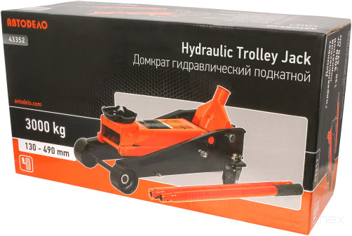 Домкрат гидр. шиномонтажный 3.0т (130-490мм.подкатной) АвтоDело (43352)